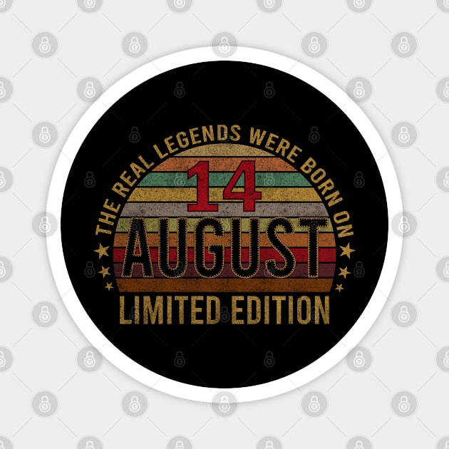 14 August Birthday for 2020 14th Awesome Years Vintage Gift Magnet by mahmuq